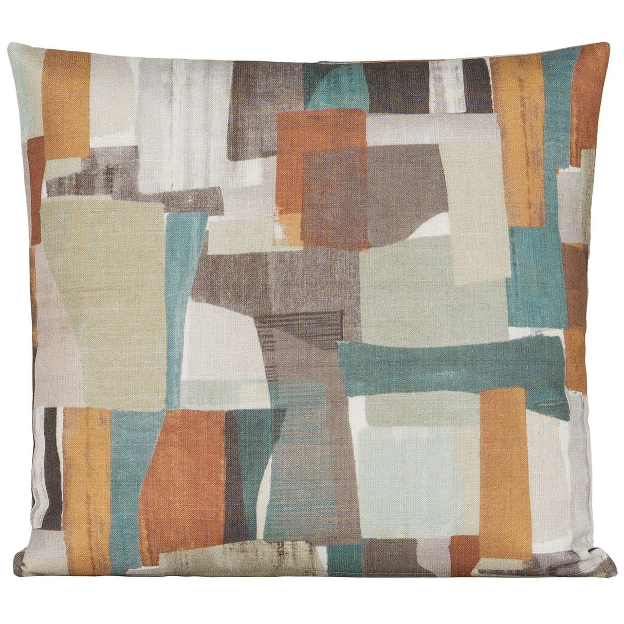 Colorblock Painted Print Throw Pillow