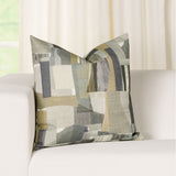 Colorblock Painted Print Throw Pillow