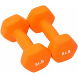 Colored Neoprene Coated Dumbbell Set with Stand - N/A