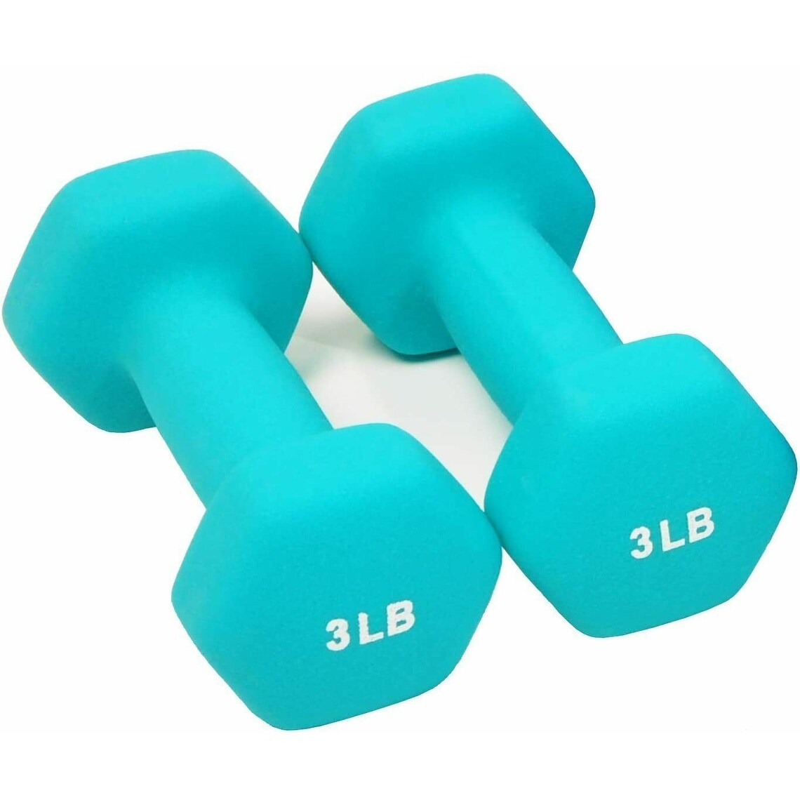 Colored Neoprene Coated Dumbbell Set with Stand - N/A