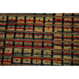 Colorful Checkered Moroccan Modern Area Rug Hand-Knotted Wool Carpet - 9'0"x 12'4"