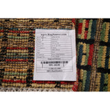 Colorful Checkered Moroccan Modern Area Rug Hand-Knotted Wool Carpet - 9'0"x 12'4"