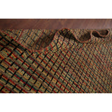 Colorful Checkered Moroccan Modern Area Rug Hand-Knotted Wool Carpet - 9'0"x 12'4"