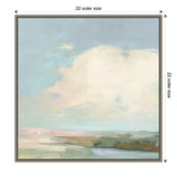 Colorful Horizon II Blue by Julia Purinton Framed Canvas Wall Art Print - Sylvie Greywash