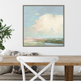 Colorful Horizon II Blue by Julia Purinton Framed Canvas Wall Art Print - Sylvie Greywash