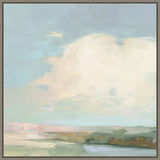 Colorful Horizon II Blue by Julia Purinton Framed Canvas Wall Art Print - Sylvie Greywash