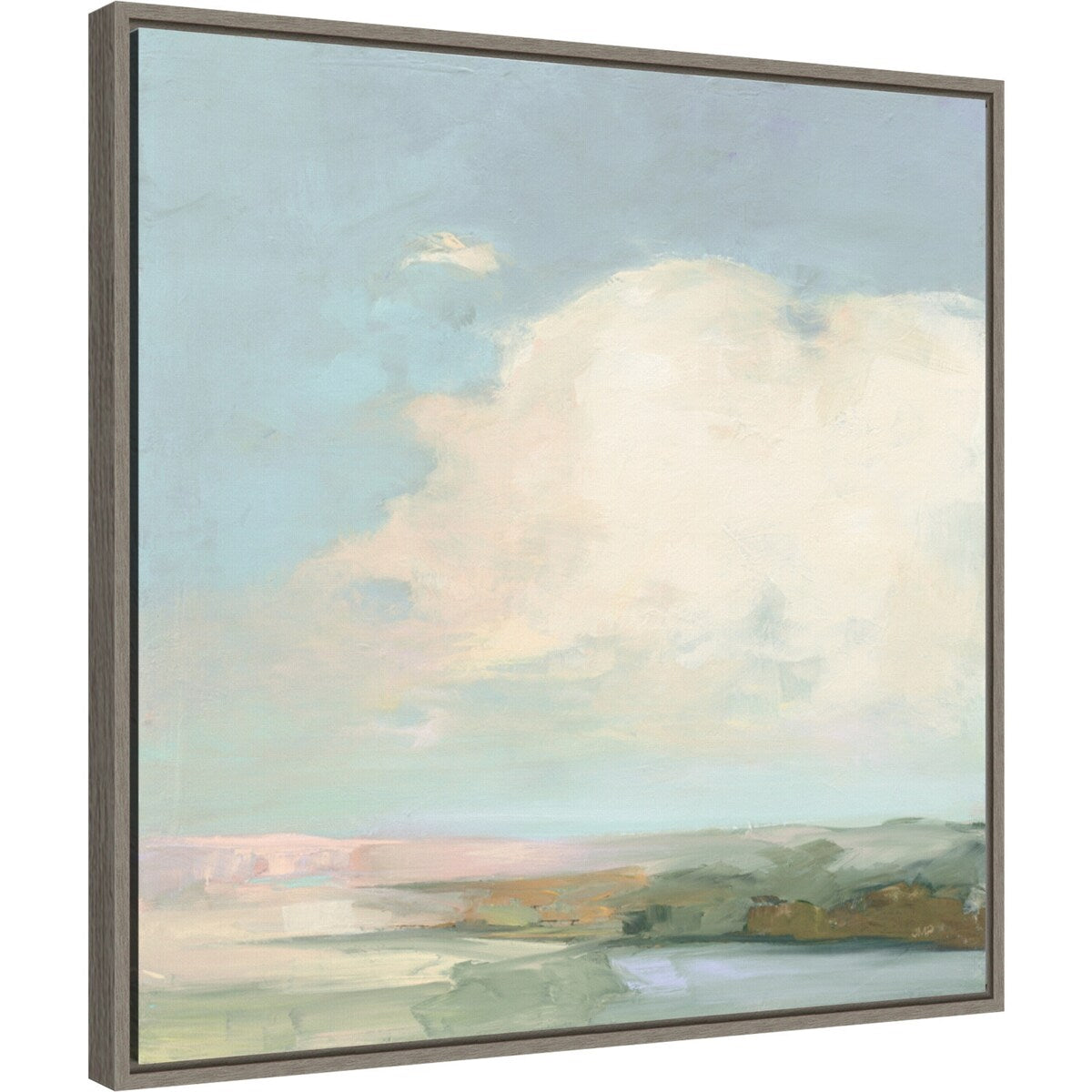 Colorful Horizon II Blue by Julia Purinton Framed Canvas Wall Art Print - Sylvie Greywash