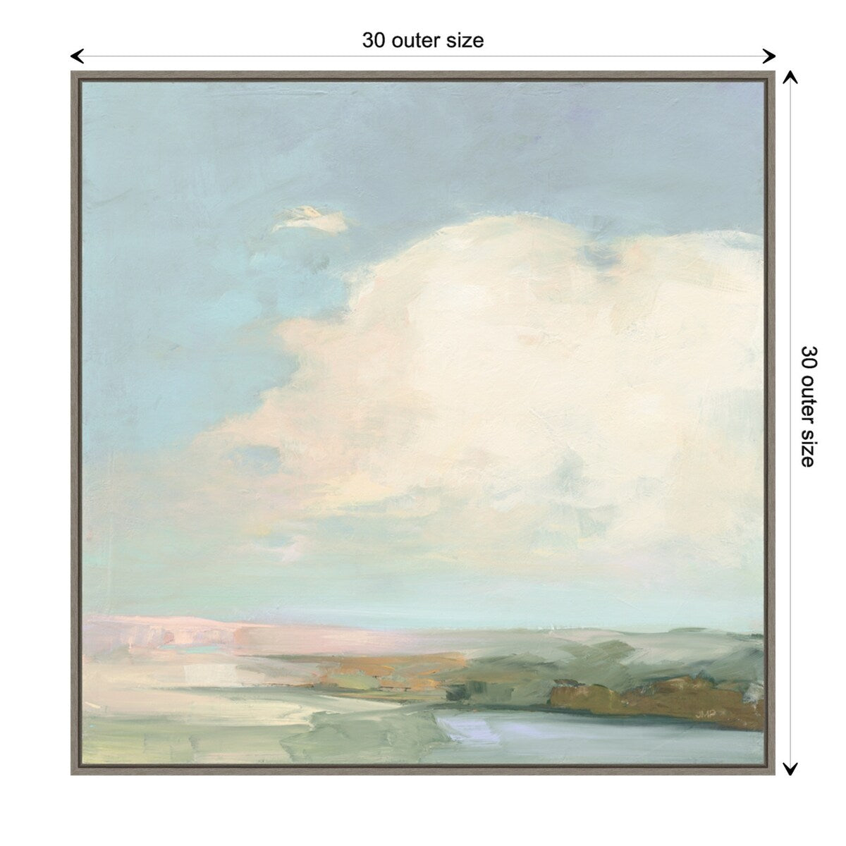 Colorful Horizon II Blue by Julia Purinton Framed Canvas Wall Art Print - Sylvie Greywash