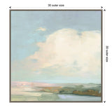 Colorful Horizon II Blue by Julia Purinton Framed Canvas Wall Art Print - Sylvie Greywash