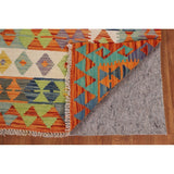 Colorful Kilim Area Rug Reversible Multi-Color Flat-weave Wool Carpet - 6'9" x 9'5"