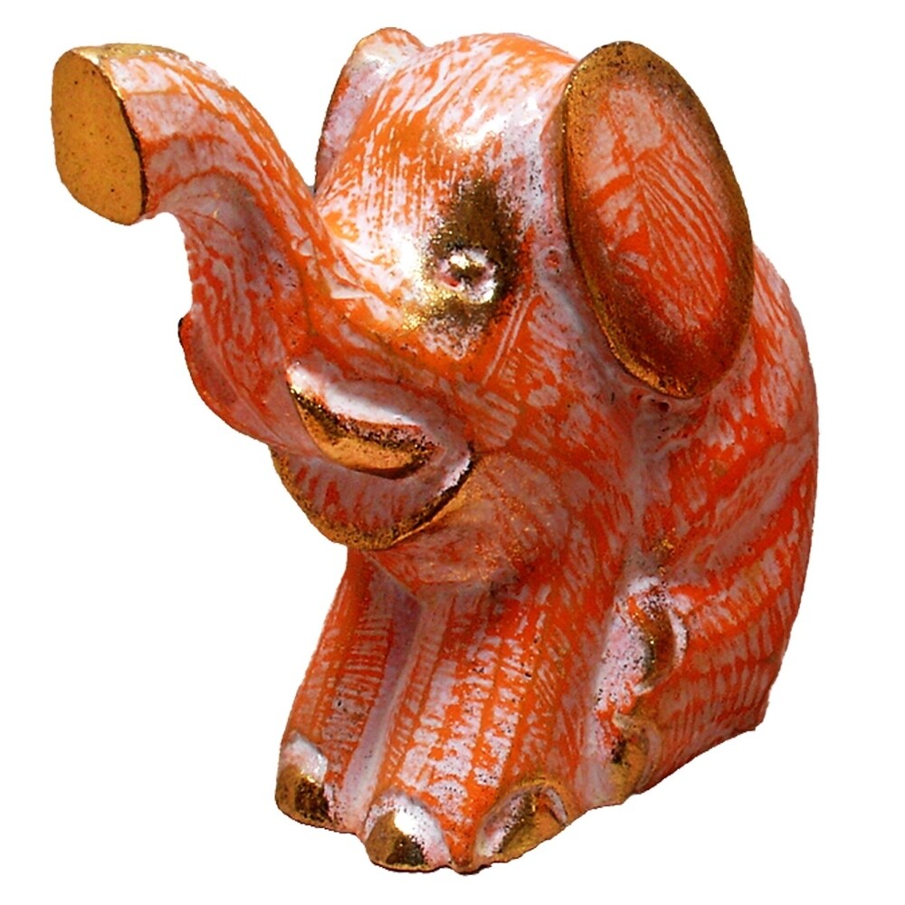 Colorful Sitting Elephant Statue