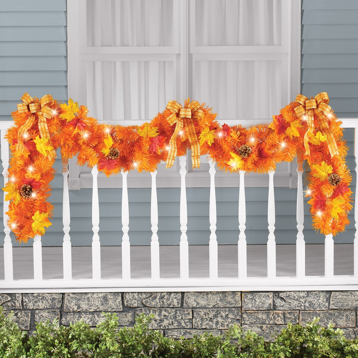 Colorful Solar Powered Autumn Garland - 108" x 4.5" x 7"