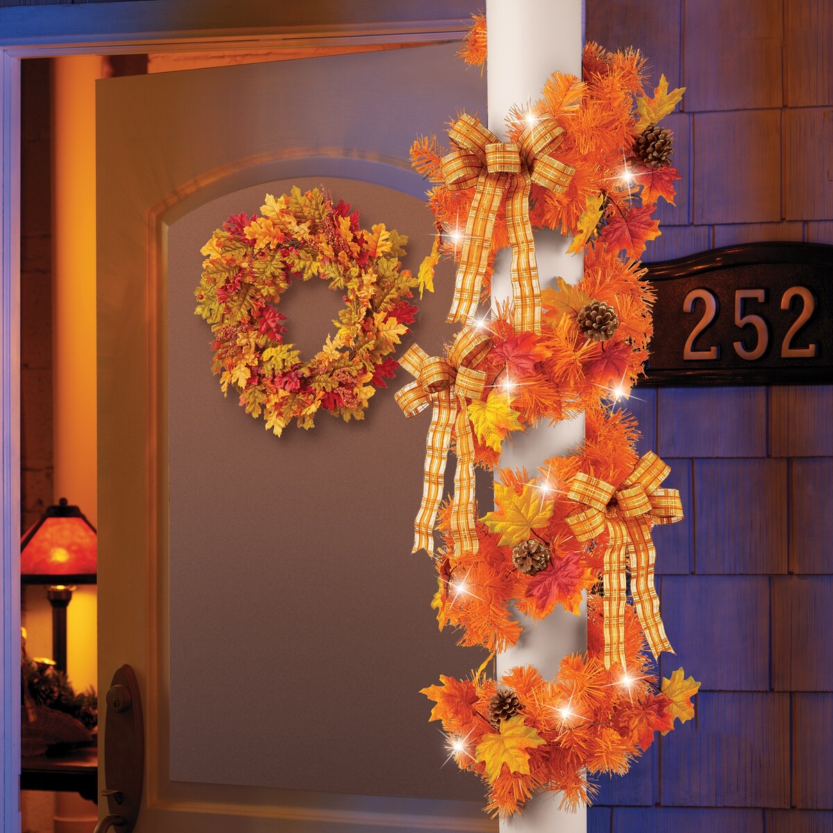 Colorful Solar Powered Autumn Garland - 108" x 4.5" x 7"