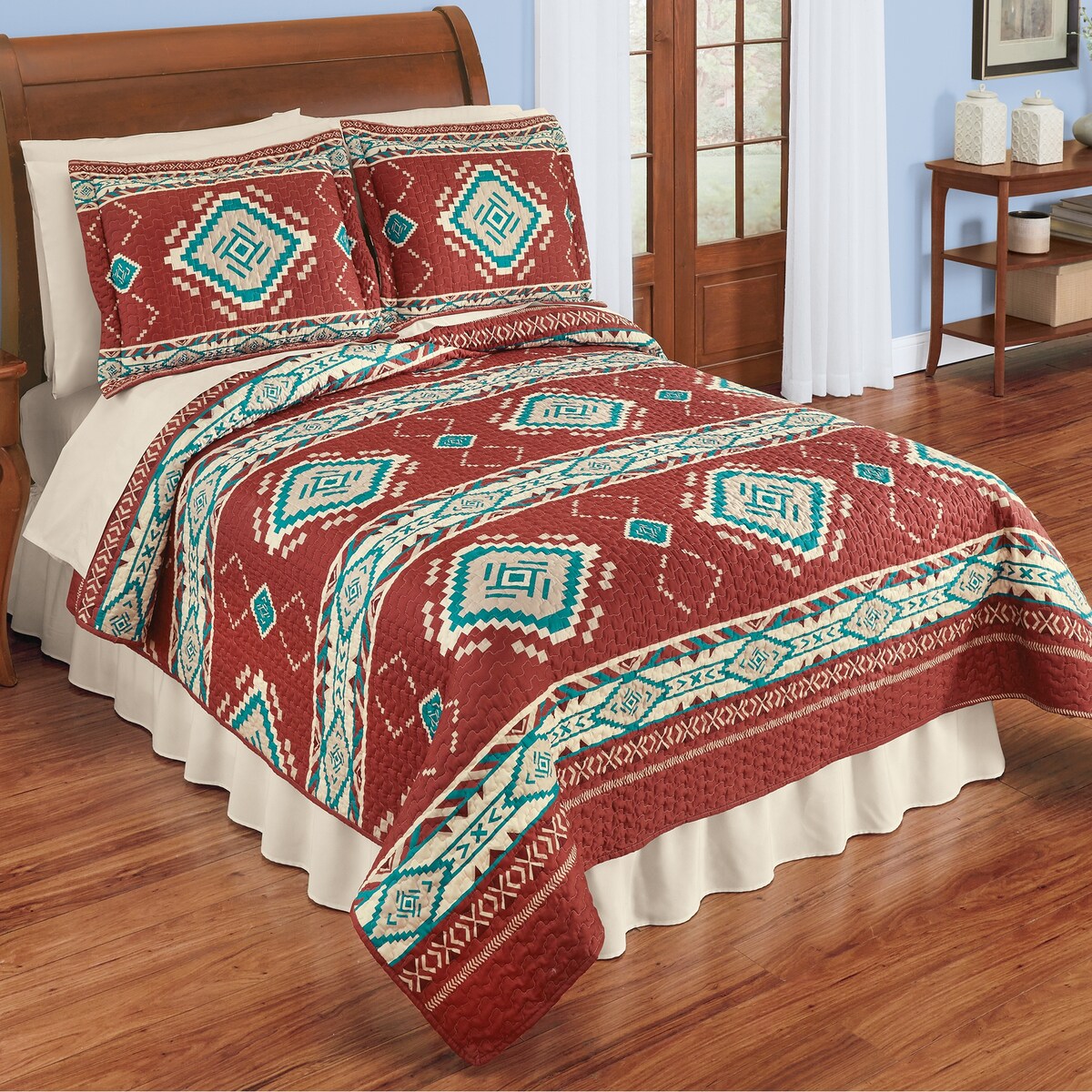 Colorful Southwest Aztec Pattern Quilt