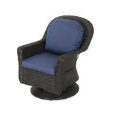 Colosseum 5-piece Wicker Swivel Set with Fire Table by Christopher Knight Home