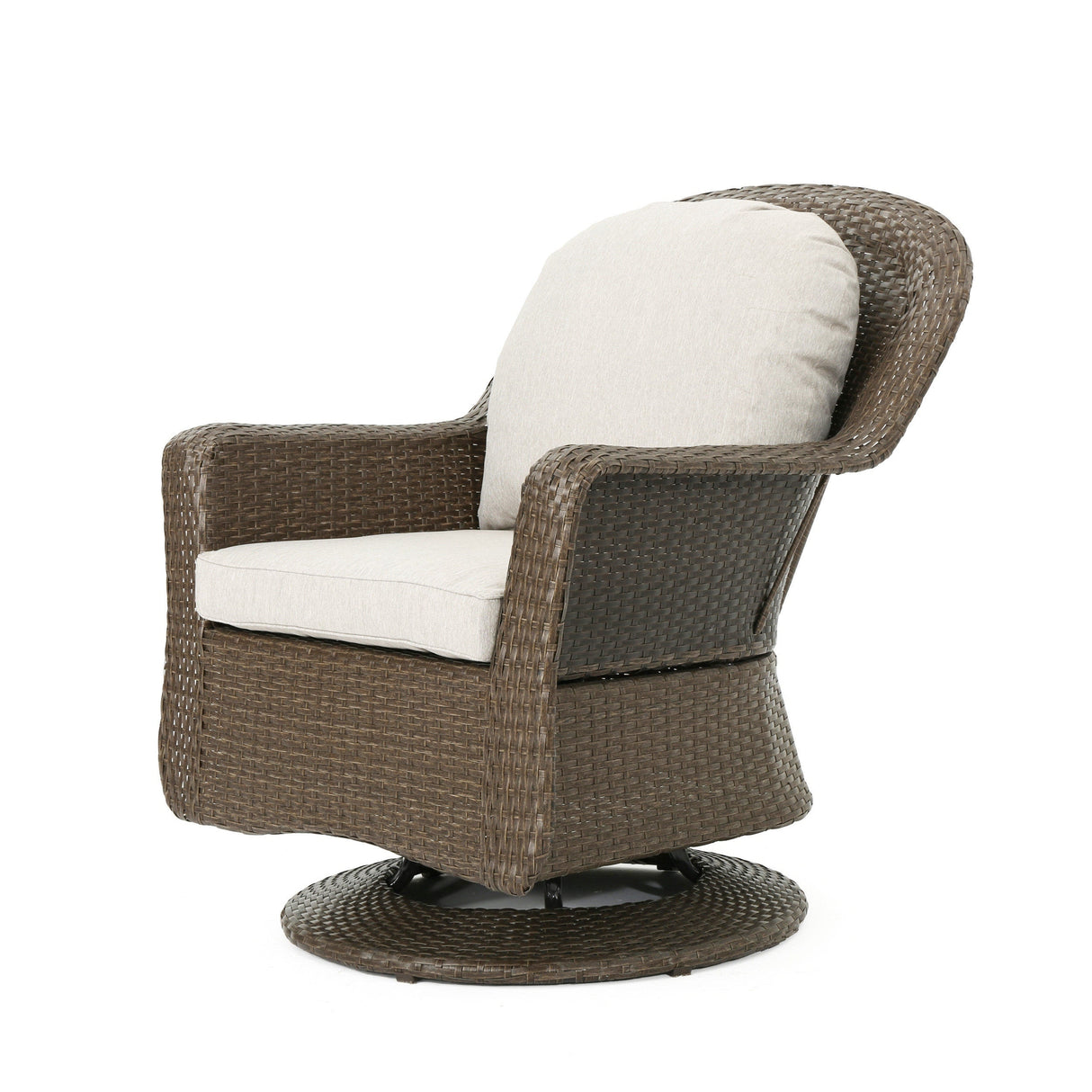 Colosseum 5-piece Wicker Swivel Set with Fire Table by Christopher Knight Home