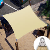 ColourTreeUSA Rectangle Sun Shade Sail Reinforced Super Ring HDPE Mesh Fabric Screen Canopy UV Block 260 GSM