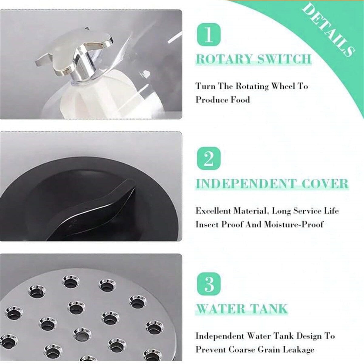 ColourTreeUSA 2L Single, Double or Triple Commercial Dry Food Dispenser