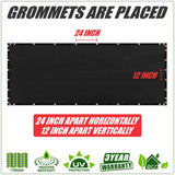 ColourTreeUSA 6 ft. Height Fence Privacy Screen Windscreen Cover Fabric Shade Tarp Netting Mesh Cloth Commercial Grade 170 GSM