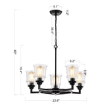 Columba 5-Light Chandelier for Living/Dining Room, Bedroom, Office