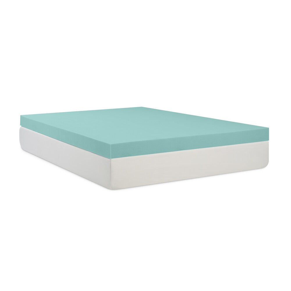 Comfort Dreams 'Mem-Cool' 4-inch Memory Foam Mattress Topper - White