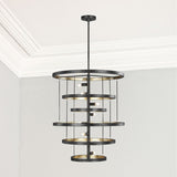 Comfort Lighting Eight Light Chandelier Angelica Aged Iron - Exact Size