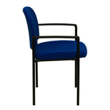 Comfort Stackable Steel Side Reception Chair with Arms