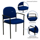 Comfort Stackable Steel Side Reception Chair with Arms