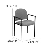 Comfort Stackable Steel Side Reception Chair with Arms