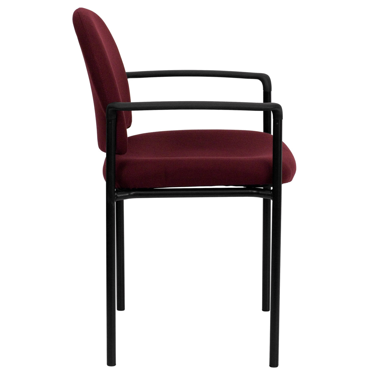 Comfort Stackable Steel Side Reception Chair with Arms