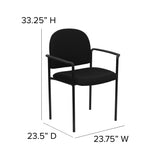 Comfort Stackable Steel Side Reception Chair with Arms