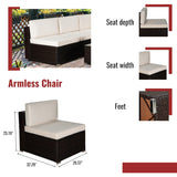 Comfortable 6-Piece Patio Furniture Set with Glass Table