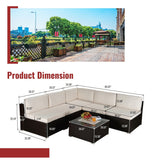 Comfortable 6-Piece Patio Furniture Set with Glass Table