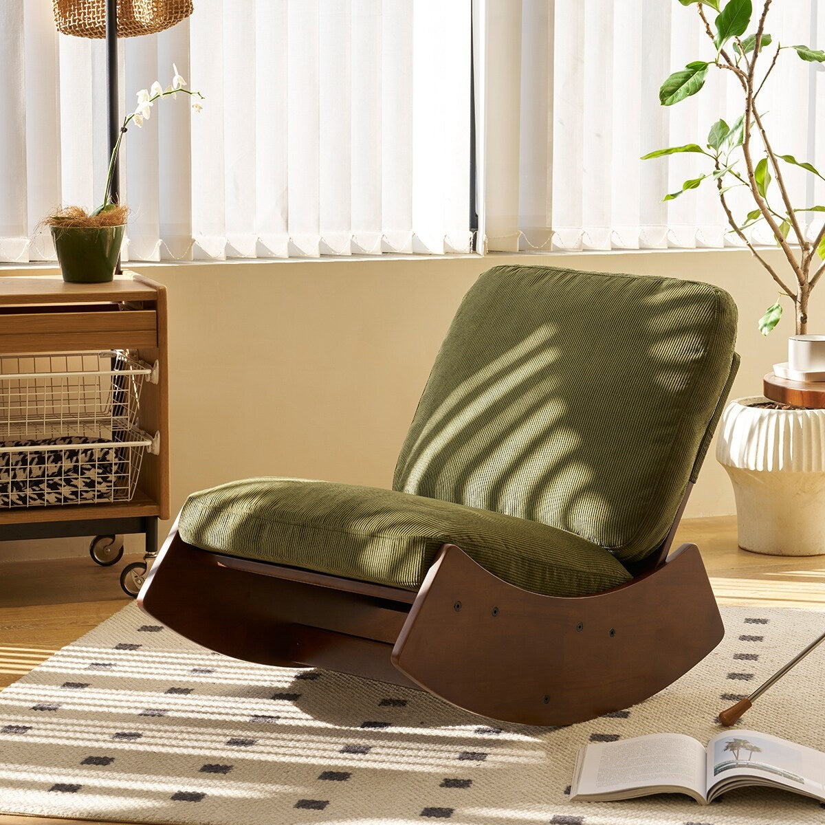 Comfortable Glider Rocking Chair Reading Chair - 35.40"L * 24.2"W * 28.3"H