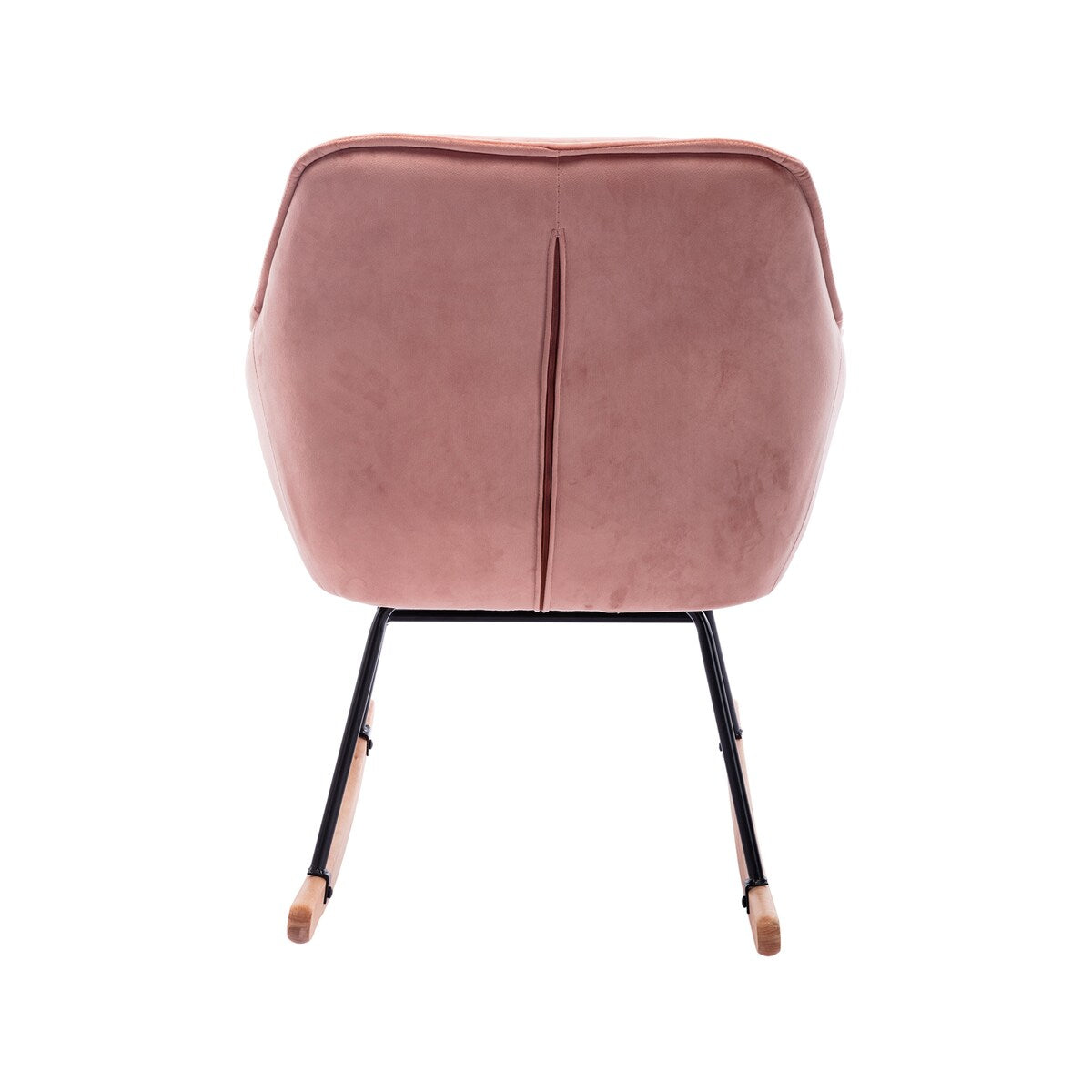 Comfortable Modern Design Velvet Rocking Chair with High Backrest and Cozy Armrest ,Ergonomic Chair for Livingroom