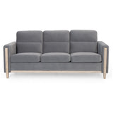 Comfortable Solid Wood Three-Seater Sofa - Soft Cushions, Durable and Long-lasting,79.5" Sofa Couch for Living Room