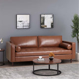 Comfy 3-seat Sofa with Wooden Legs