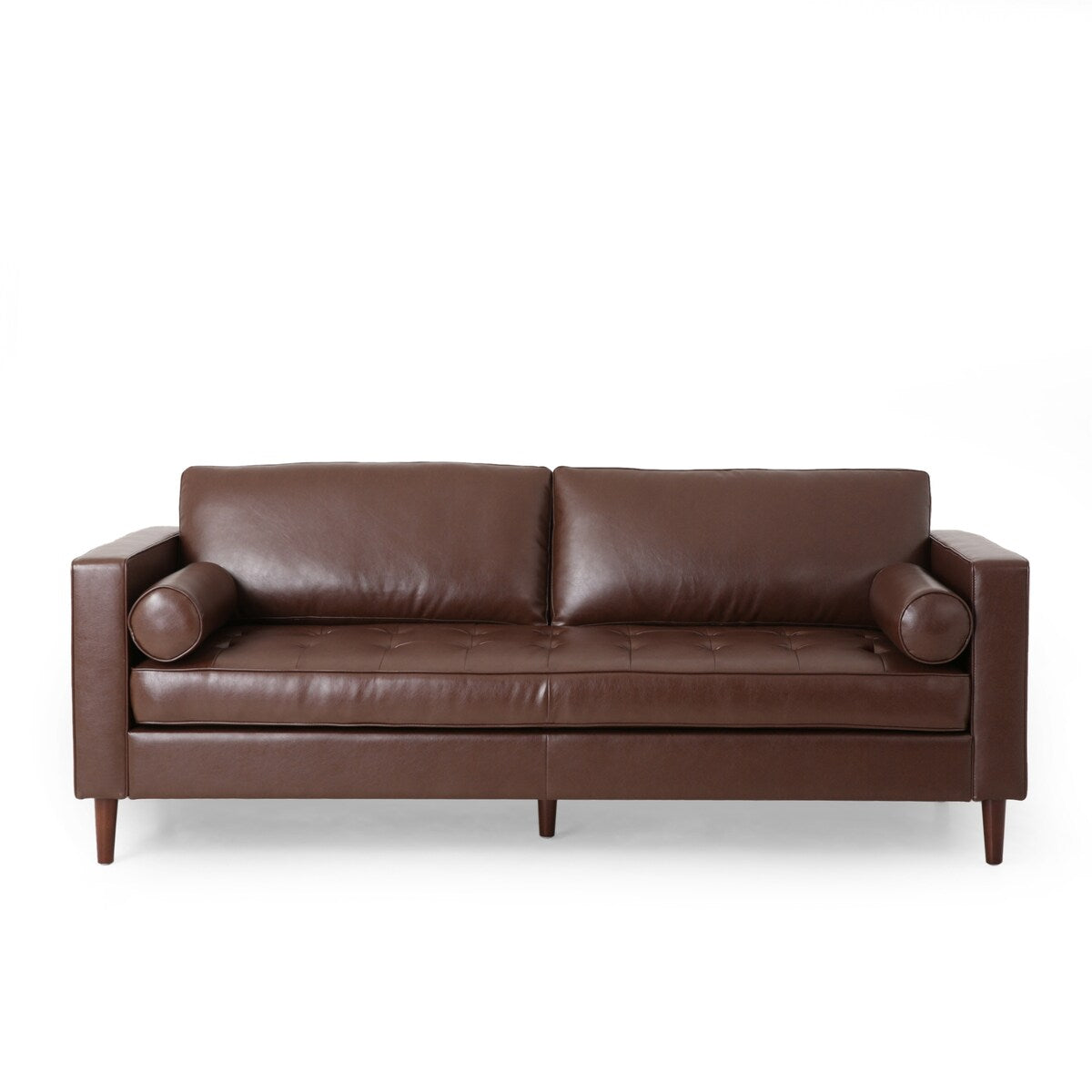 Comfy 3-seat Sofa with Wooden Legs