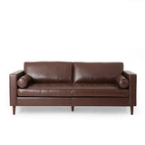 Comfy 3-seat Sofa with Wooden Legs