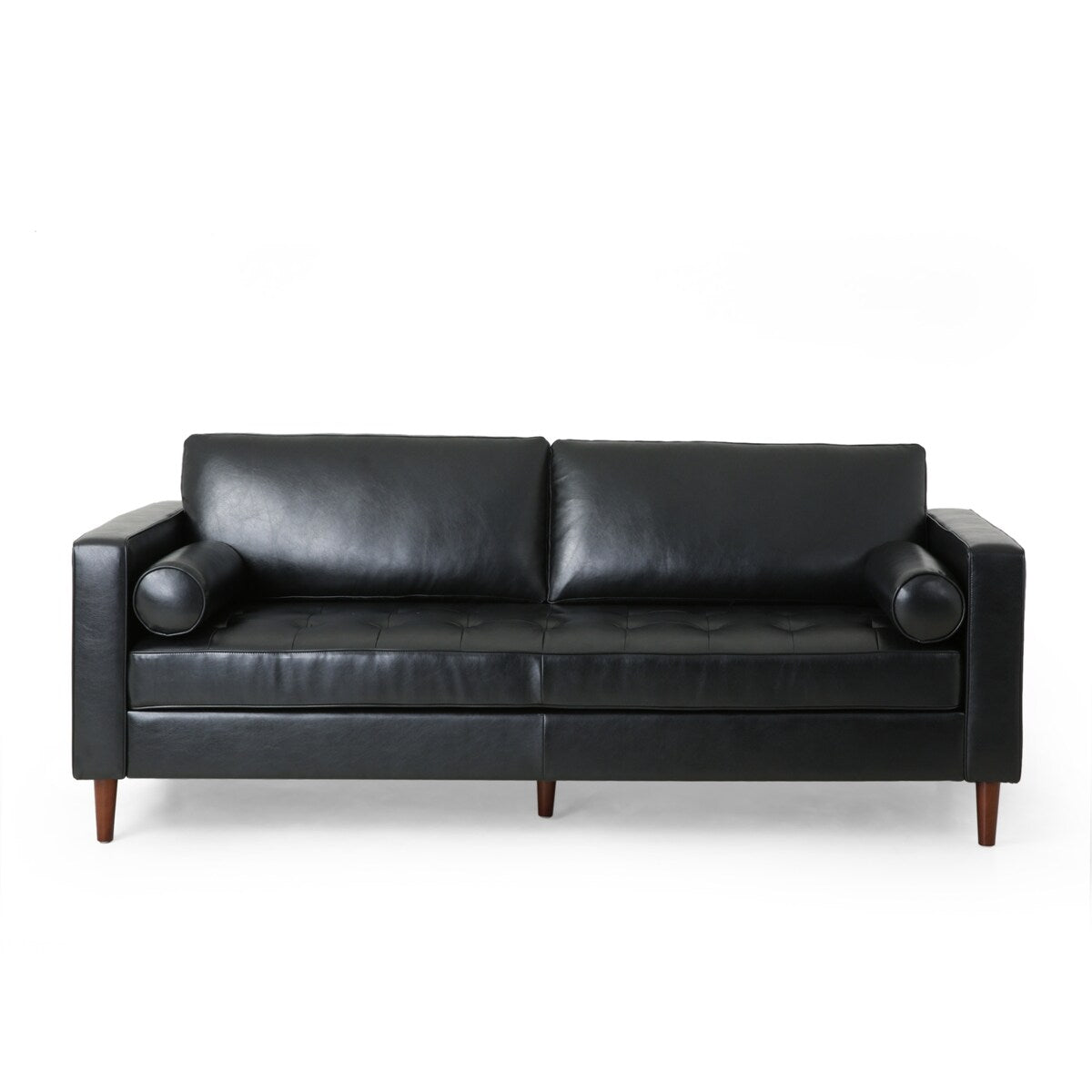 Comfy 3-seat Sofa with Wooden Legs