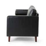 Comfy 3-seat Sofa with Wooden Legs