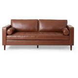 Comfy 3-seat Sofa with Wooden Legs