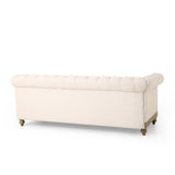 Comfy Large Sectional Sofa with Wooden Legs, Retro Style for Living Room