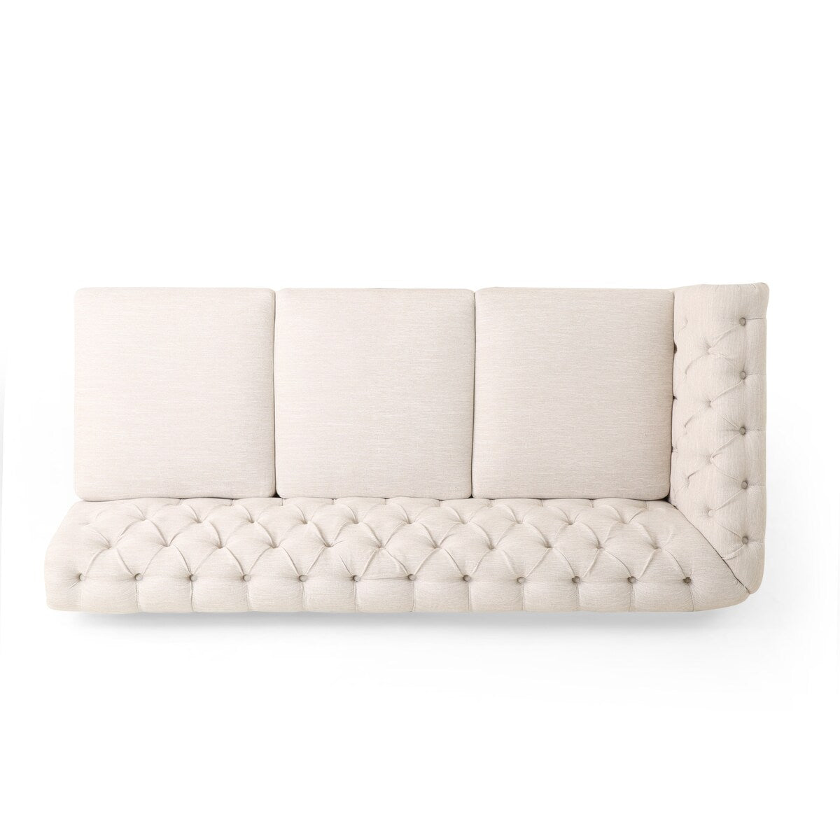 Comfy Large Sectional Sofa with Wooden Legs, Retro Style for Living Room