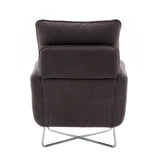Comfy Leisure Accent Chair, Teddy Short Plush Particle Velvet Armchair with Lumbar Pillow and Metal Base for Living Room
