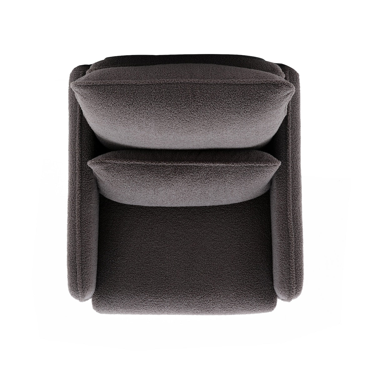 Comfy Leisure Accent Chair, Teddy Short Plush Particle Velvet Armchair with Lumbar Pillow and Metal Base for Living Room