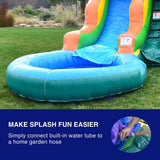 HeroKiddo Summer Breeze Commercial Grade Inflatable Water Slide with Splash Pool & Air Blower, Lightweight, Kids Outdoor Fun