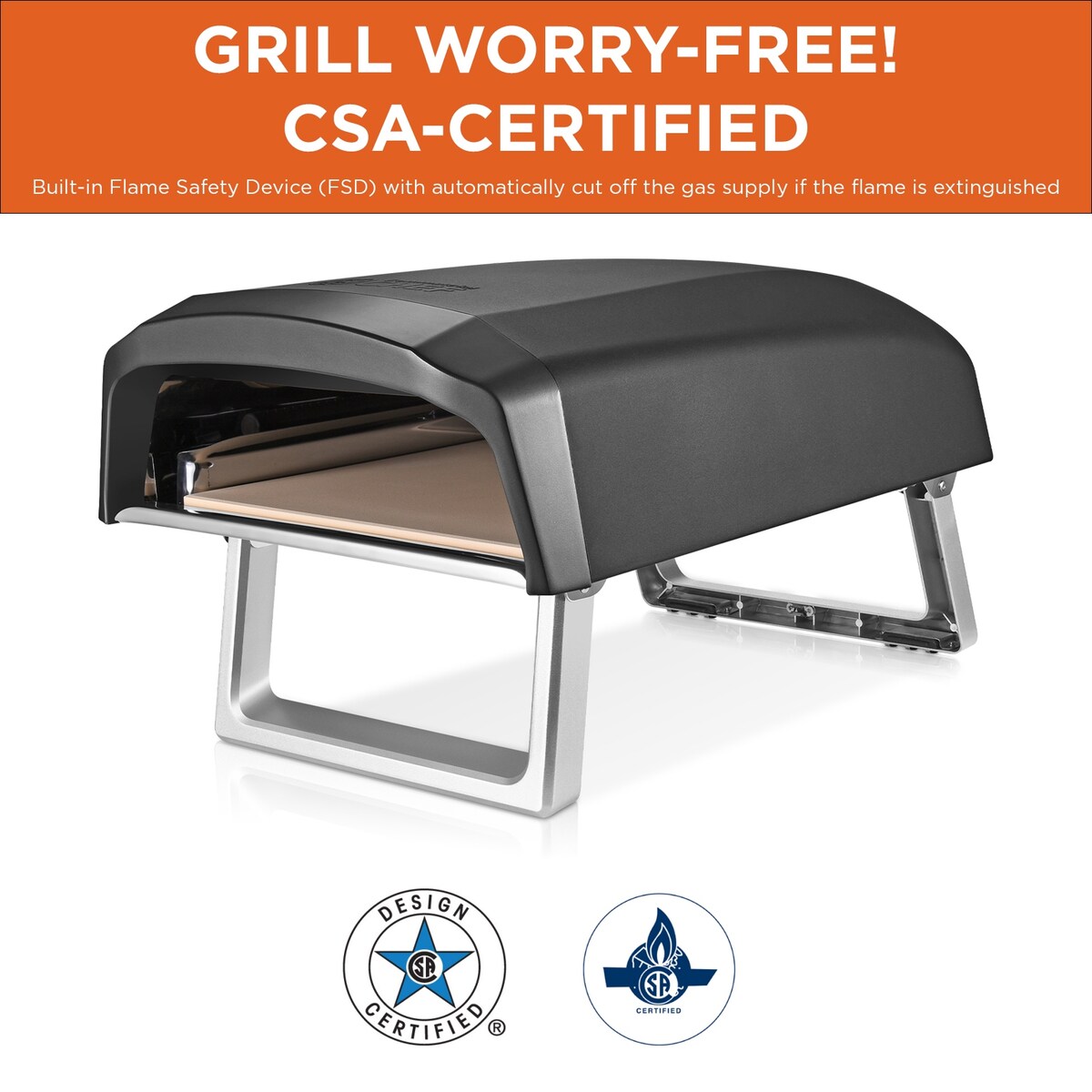 Commercial Chef Pizza Oven Outdoor - Propane Gas Pizza Oven Portable for Outside - N/A