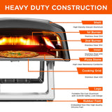 Commercial Chef Pizza Oven Outdoor - Propane Gas Pizza Oven Portable for Outside - N/A