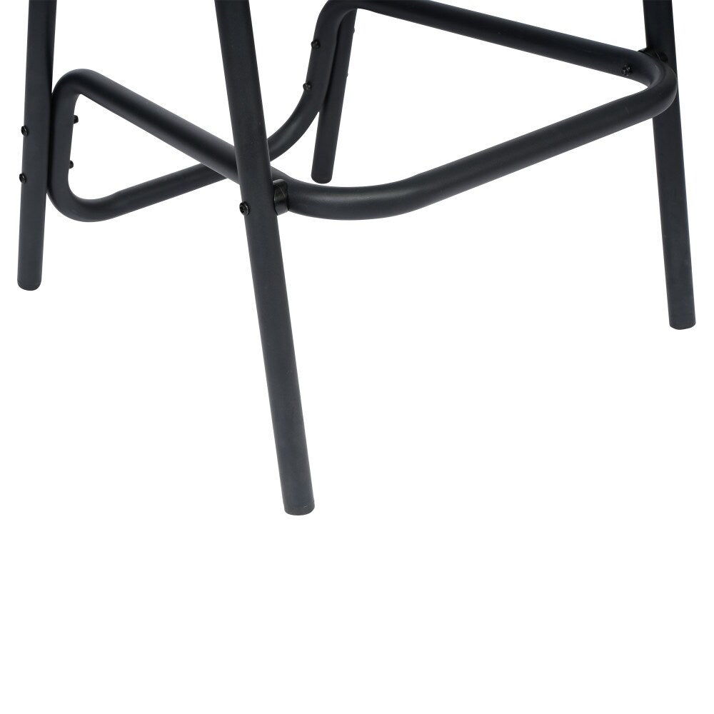 Commercial Indoor-Outdoor Rattan Restaurant Barstool with Aluminum Frame-Set of 2
